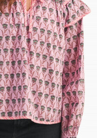 &Merci - Floral Flutter Sleeve Top