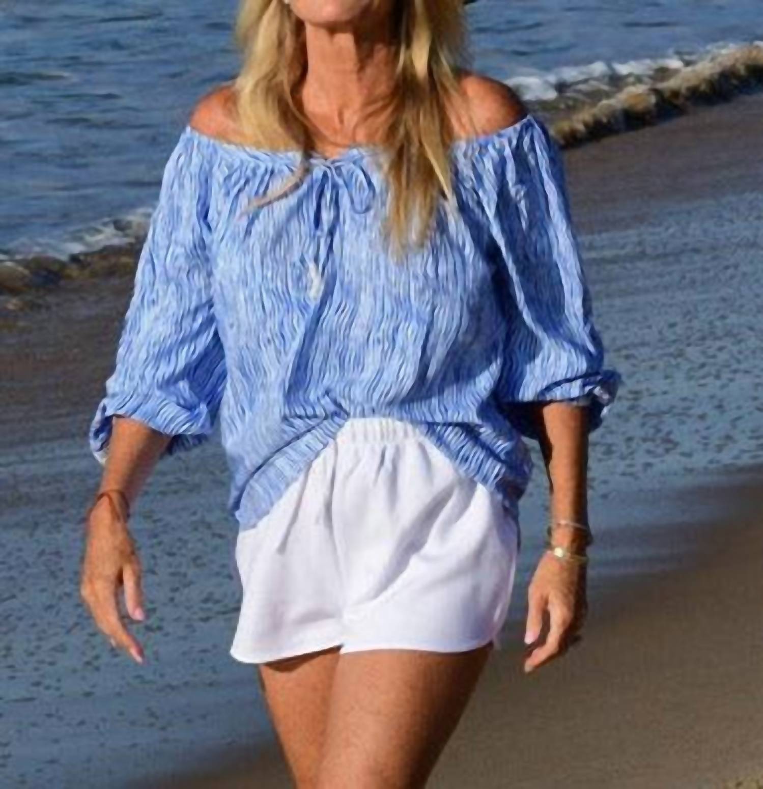 Walker & Wade - Stipe Peasant Top