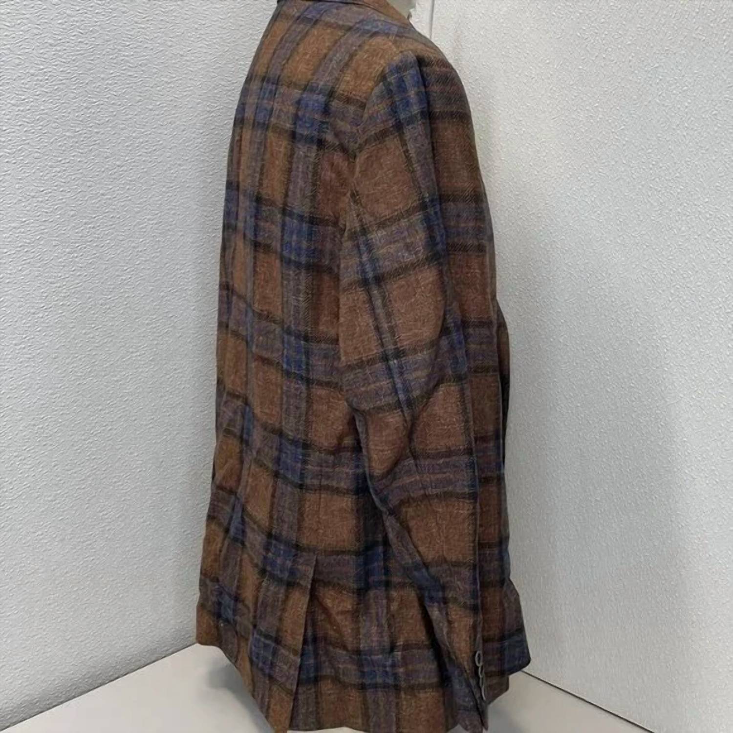 Patrick James Men’s Plaid Wool Blend Sport Coat in brown - men's jacket - view 4