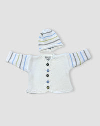 Gita - Boy's 2pc Pastel Stripe Sweater With Hat