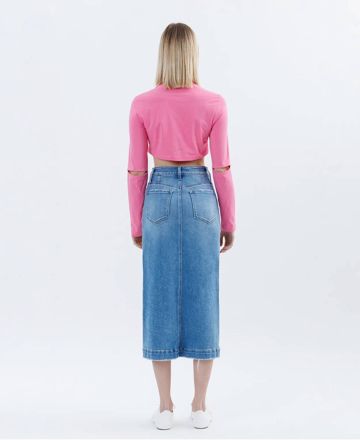 Vervet By Flying Monkey - High Rise Utility Midi Skirt
