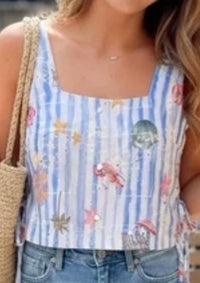 Entro - Summer Print Crop Top