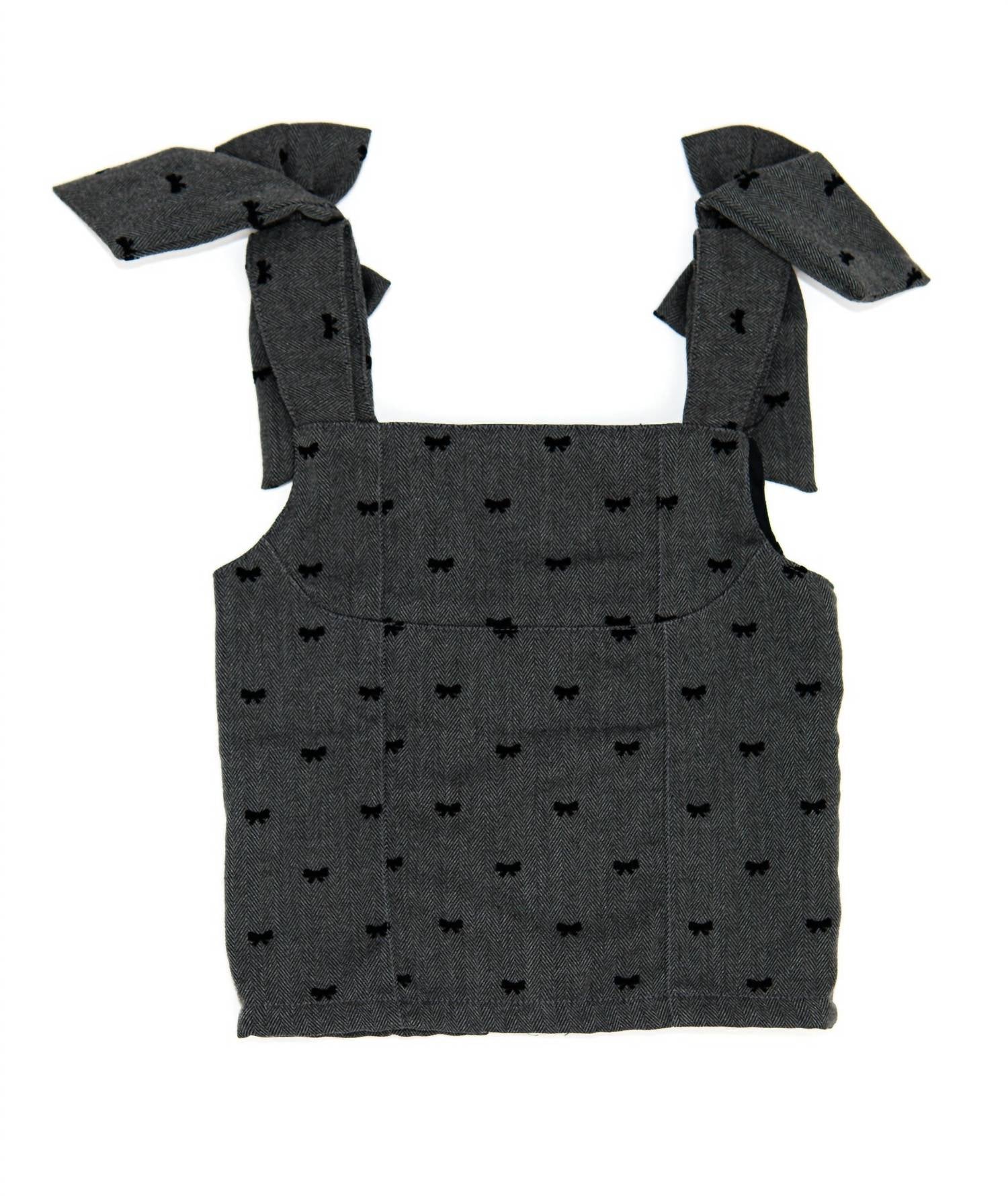 Flowers By Zoe - Girls Marlowe Gabardine Bow Tie Top