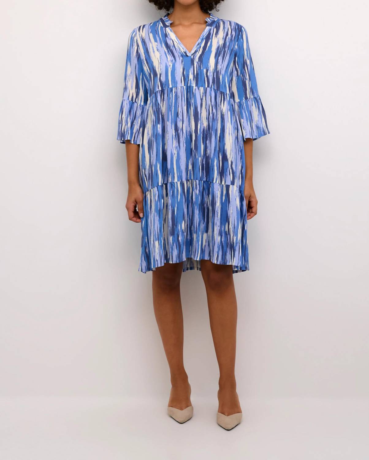 Kaffe - Arina 3/4 Sleeve A-Line Fit Dress