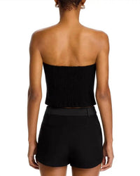 STEVE MADDEN Adare Bustier Top in black - women's blouse - detail view