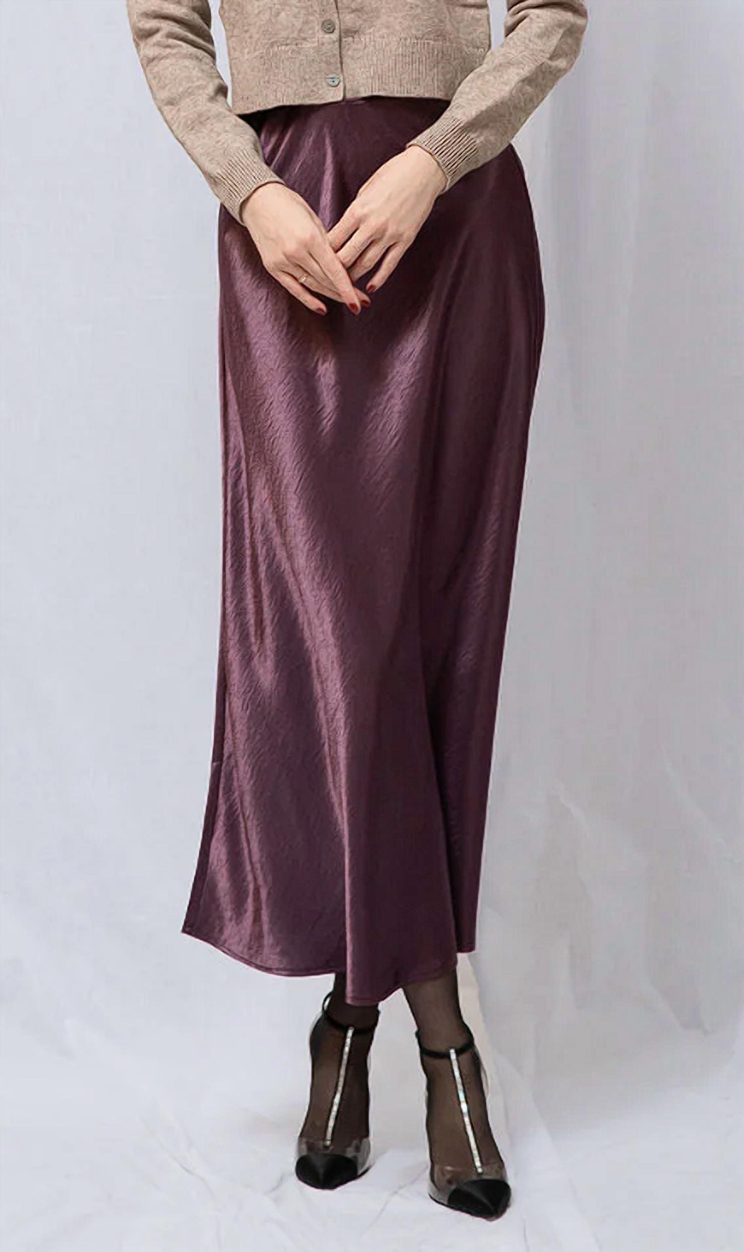 Lucy Paris - Satin Midi Skirt