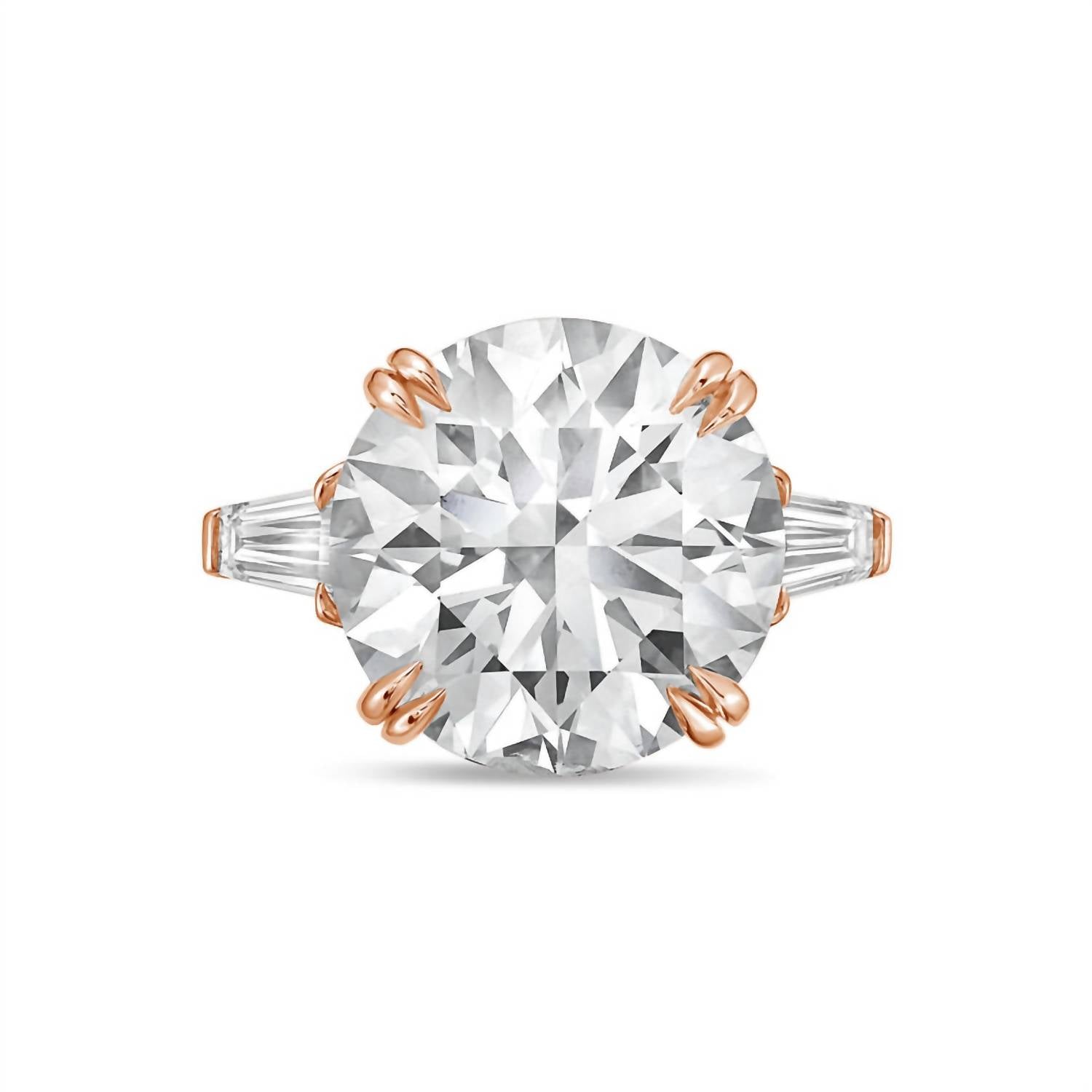 Diana M Jewels - Women's Round & Baguette Lab-grown Diamond Jewelry Ring (8.00 Ct) - Elegant Plus