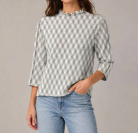 Shana Apparel Whipstitch sleeve sweater in grey - women's sweater