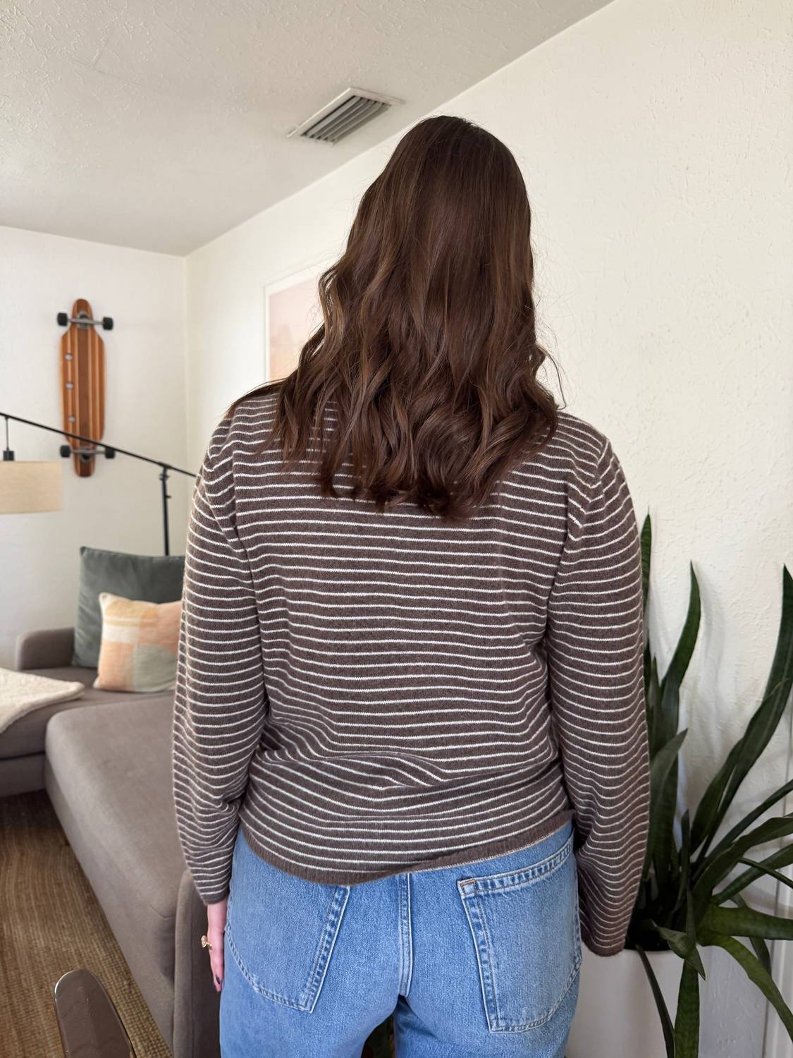 Miou Muse - Asher Stripe Collared Long Sleeve Top