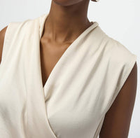 Joseph Ribkoff - SATIN AND SILKY KNIT WRAP TOP
