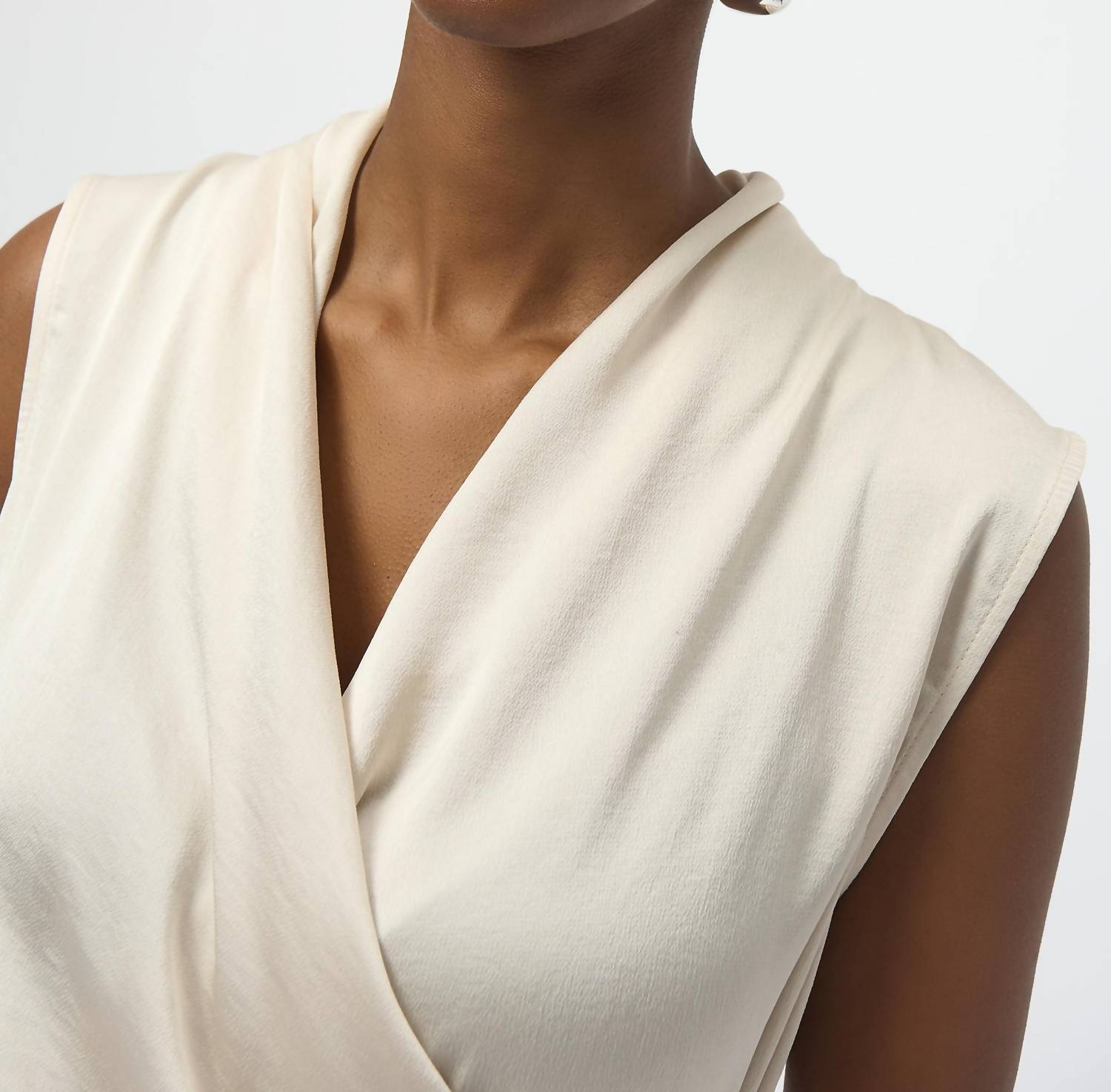 Joseph Ribkoff - SATIN AND SILKY KNIT WRAP TOP