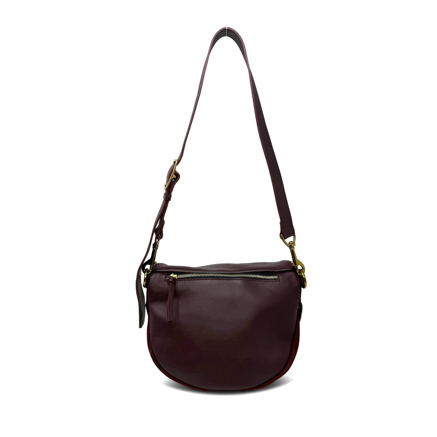 KEMPTON & Co. Women's Inez Belt Bag in dark red - women's bag - detail view