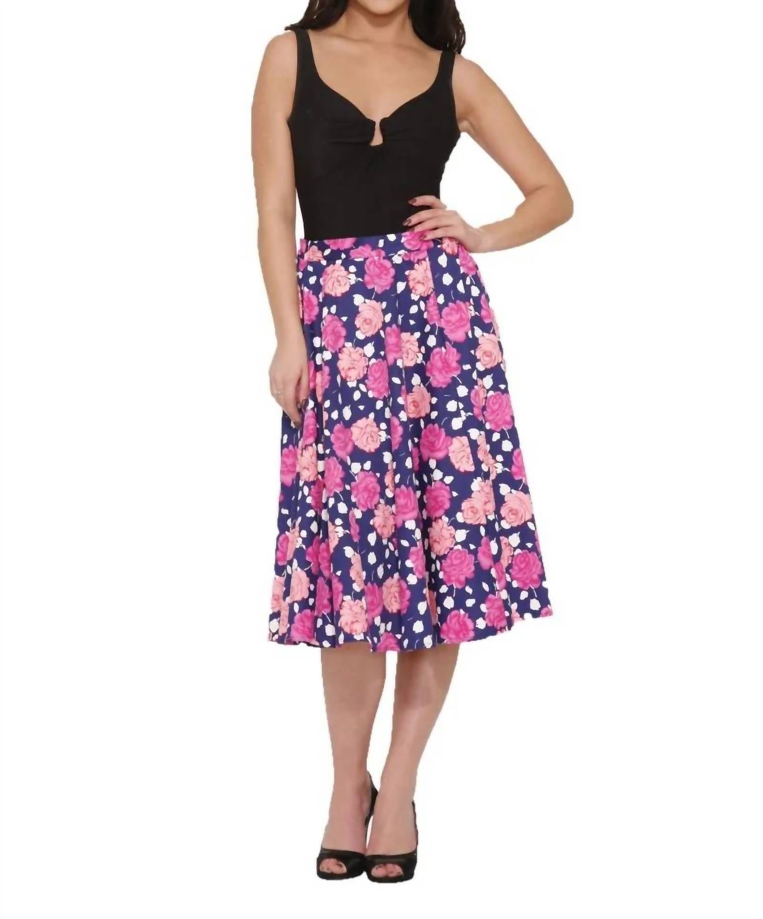 Orchid Bloom - Cythia Swing Skirt