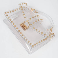3Am By H&D Accessories - Women's Studded Clear Crossbody Bag