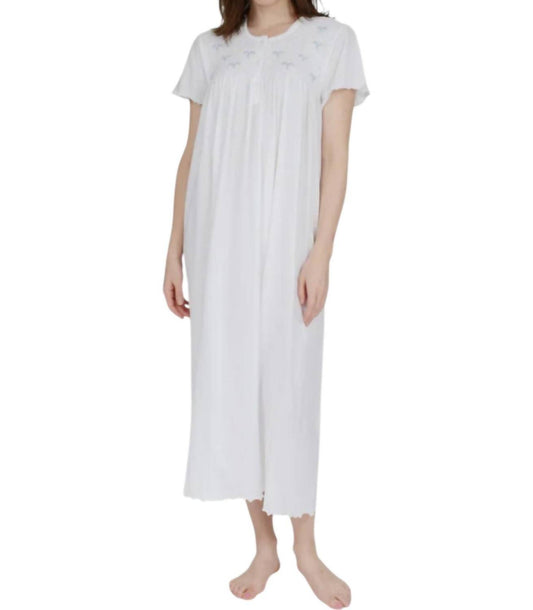 Cotn Collection - Smocked Flutter Sleeve Gown
