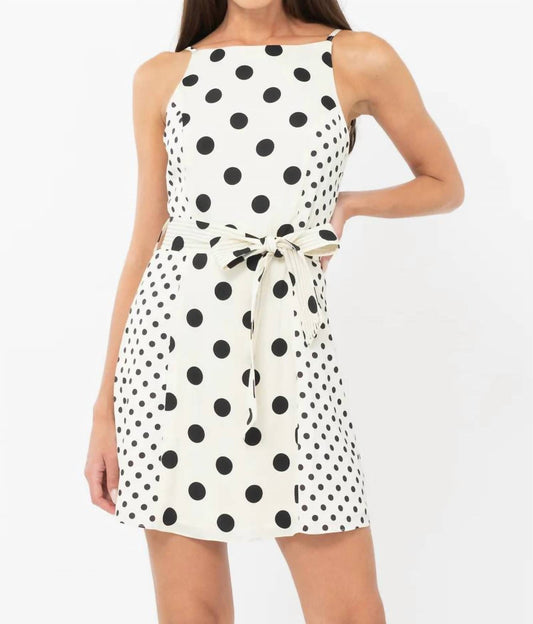 Adelyn Rae - Lelou Polka Dot Tie Dress