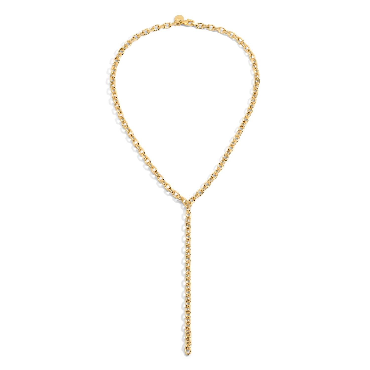 eklexic Women's Nova Lariat Necklace in gold - women's jewelry - detail view