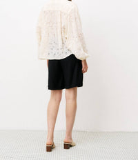 FRNCH Martine Bermuda Short in noir - women's shorts - detail view