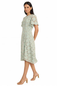 Maggy London - Floral Lace Midi Dress