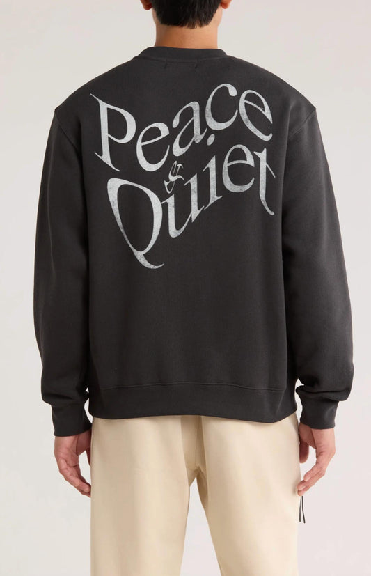 Museum Of Peace & Quiet - Warped Logo Cotton Crewneck Sweatshirt