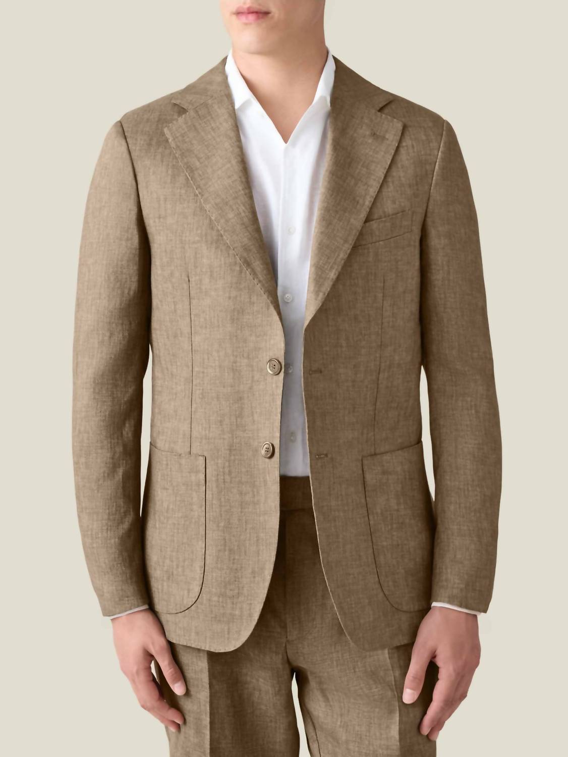 Luca Faloni Men’s Linen Blazer in brown - men's jacket