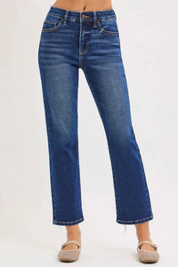 Risen - Sophia High Rise Crop Straight Jeans