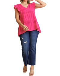 Umgee - Tiered Ruffle Babydoll Top