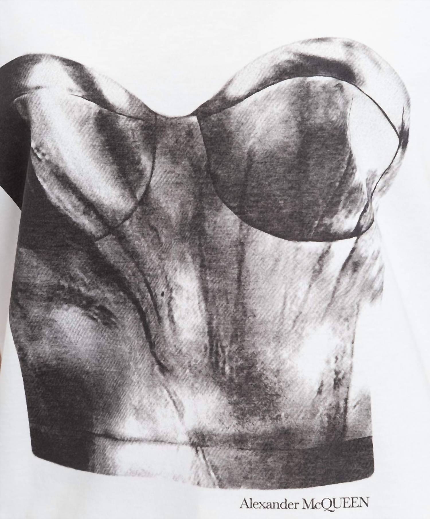 Alexander Mcqueen - Bustier Print T-shirt