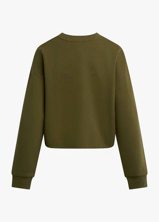 Favorite Daughter - Women's Cropped Collegiate Chest Logo Sweatshirt