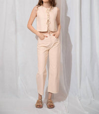 JUST BLACK DENIM Slim Barrel Jean in cream - women's jeans - alternate view