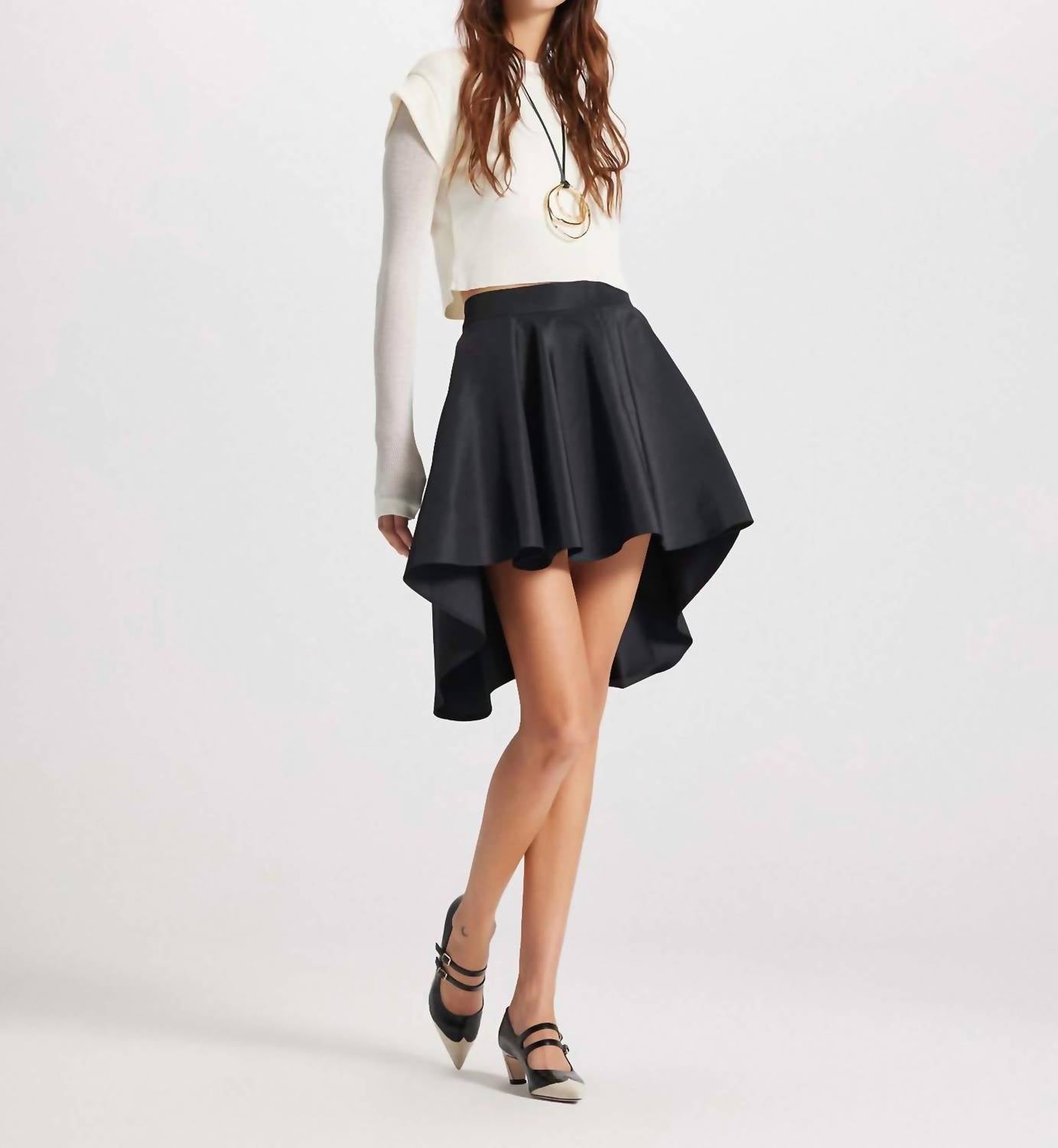 Theo The Label - Women's Nomia Sheer Sleeve Crew Neck Sweater