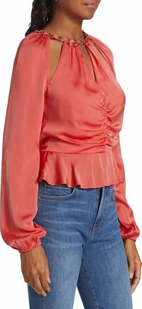 Veronica Beard - Yulita Cut Out Silk Blend Top