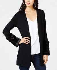 Thalia Sodi - Women's Faux Fur Cuff Cardigan