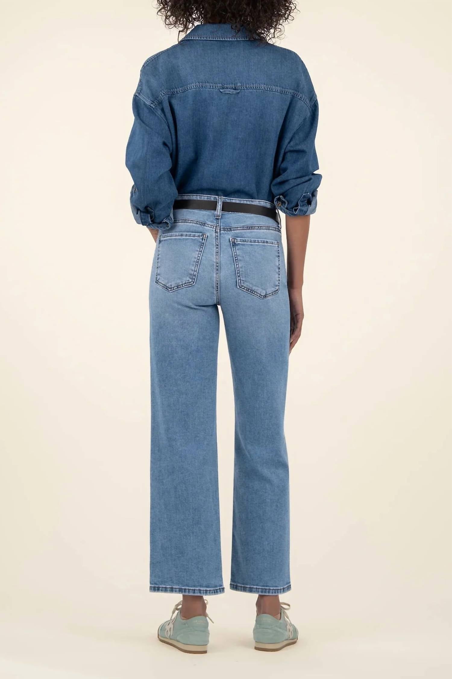 KUT FROM THE KLOTH Charlotte Straight Denim Jeans in medium wash - women's jeans - view 4