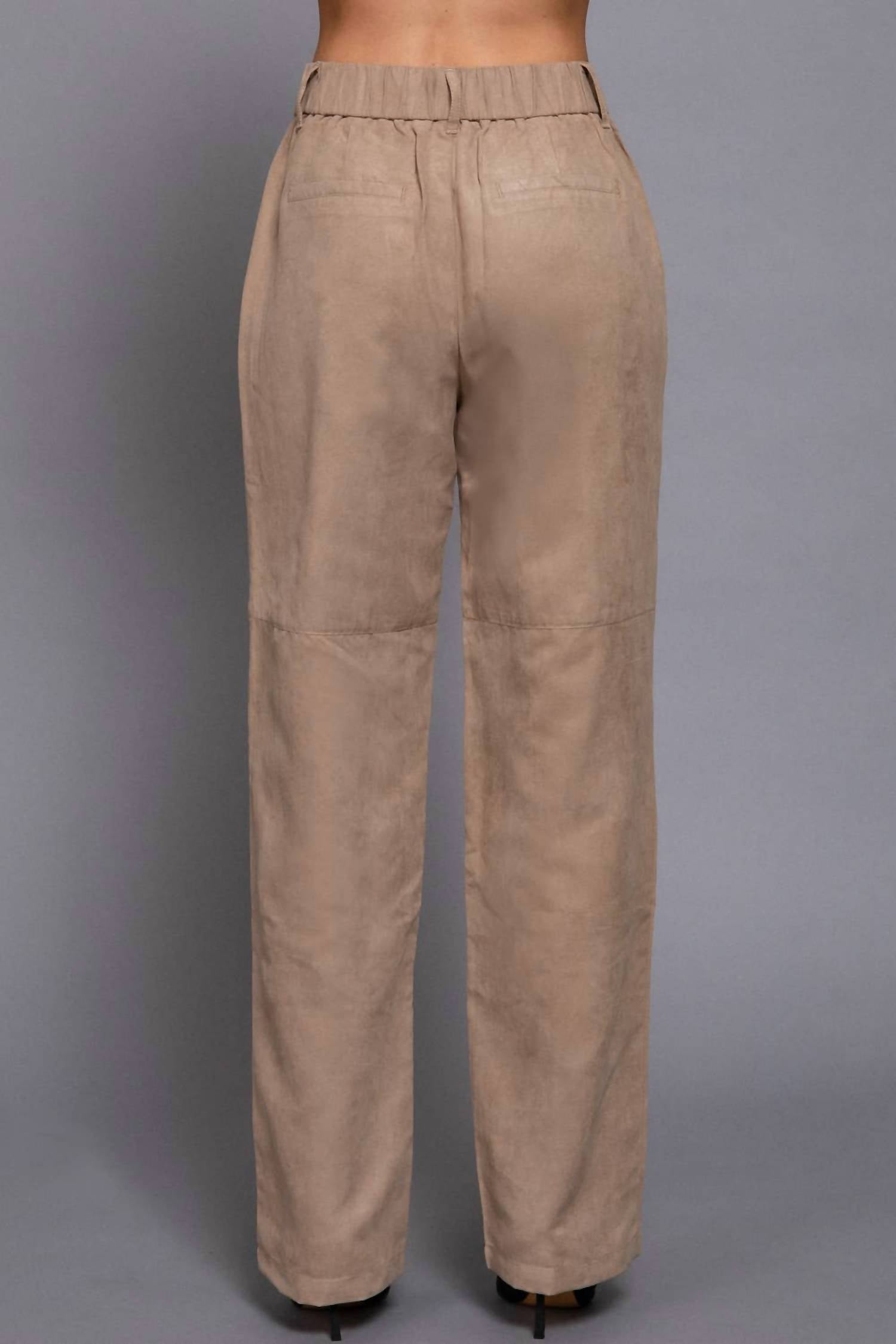 Active Usa - Amber Suede Straight Leg Pants