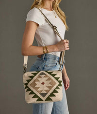 Panache Apparel - Women's Western Aztec Cotton Crossbody Bag