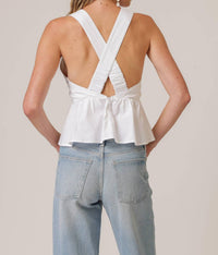 Line And Dot - Essie Peplum Top