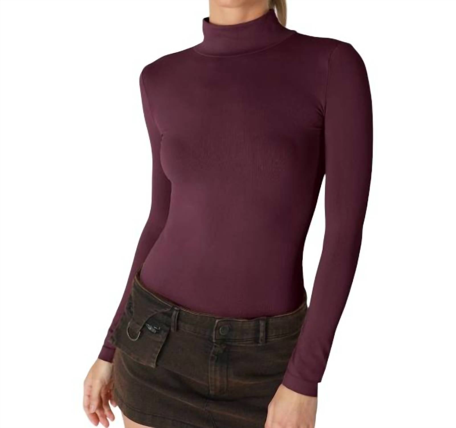 Nikibiki - Long Sleeve Mock Neck Top