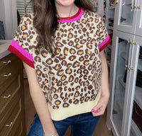 Bibi - Wild Crush Short Sleeve Sweater