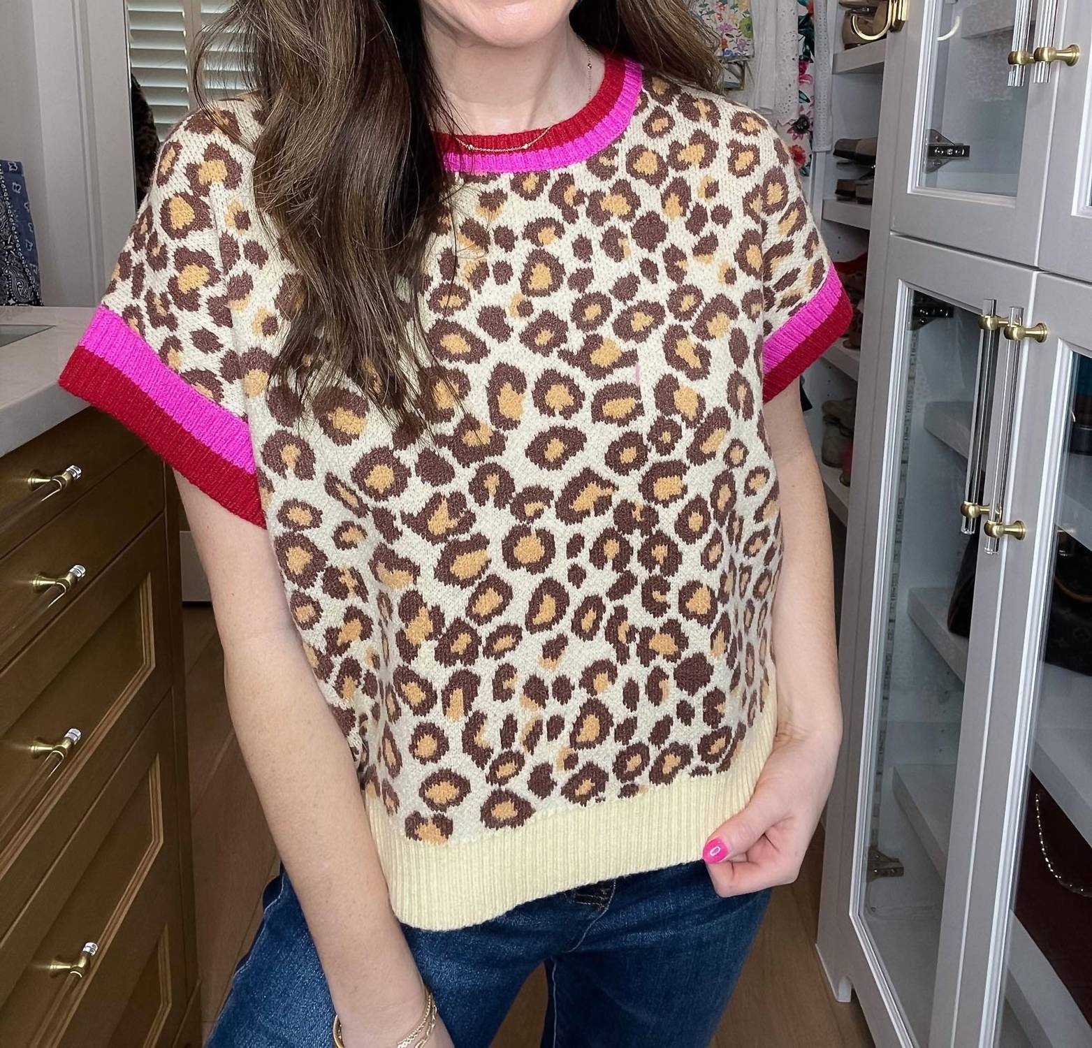 Bibi - Wild Crush Short Sleeve Sweater