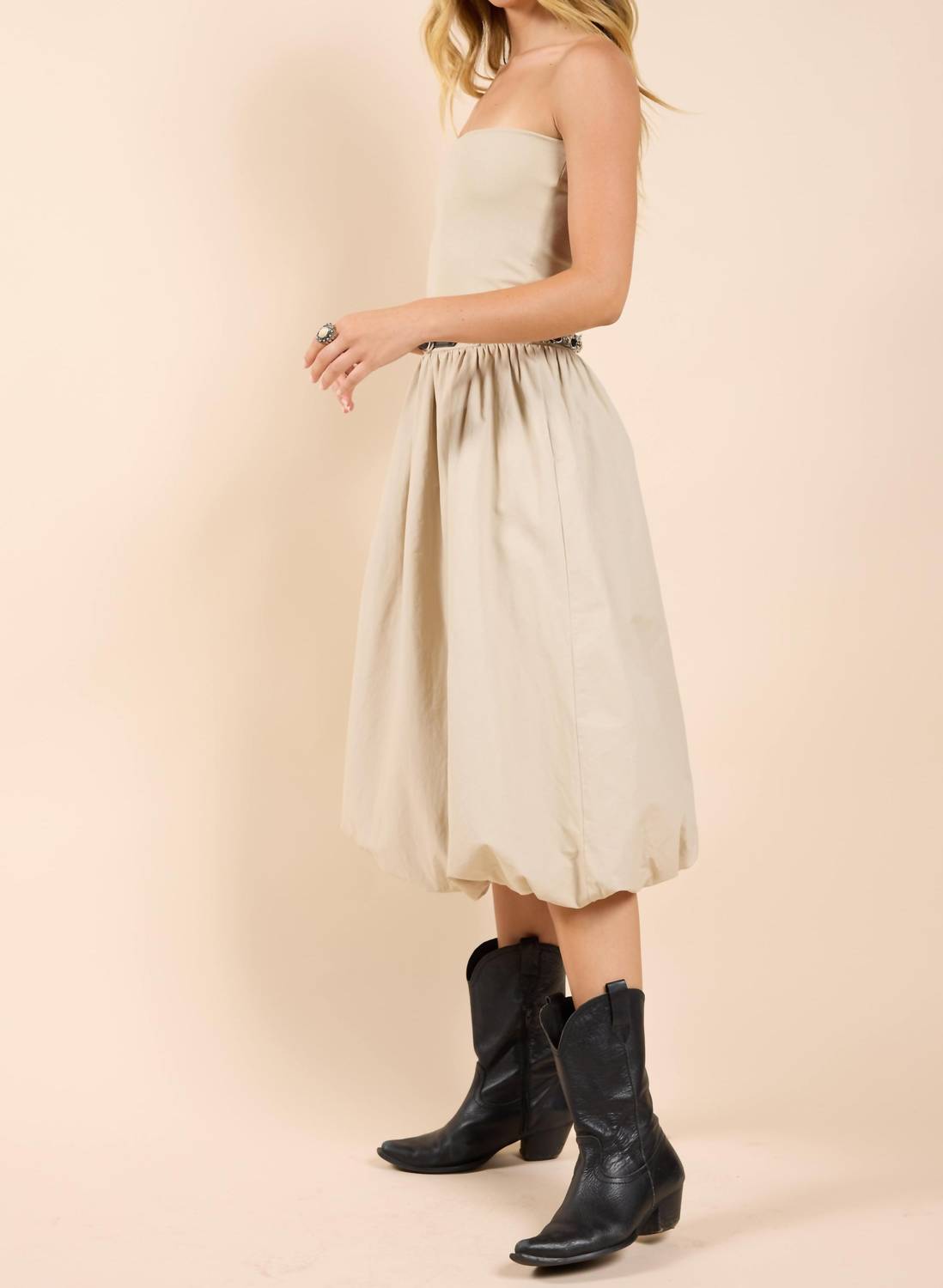 Sadie & Sage - Happier Now Strapless Tube Bubble Dress