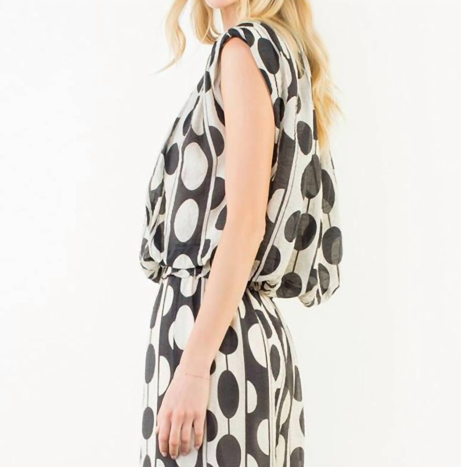Thml - Sleeveless Geometric Patterned Top
