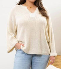 Blu Pepper - Soft Light Weight V-neck Sweater