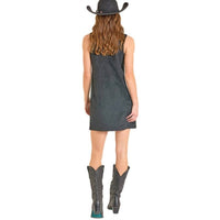 Rock & Roll Denim - Grommet Star Microsuede Mini Dress