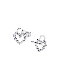 Pandora - Sparkling Heart Padlock Stud Earrings