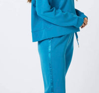 Esqualo - Modal tapered pant with satin taping
