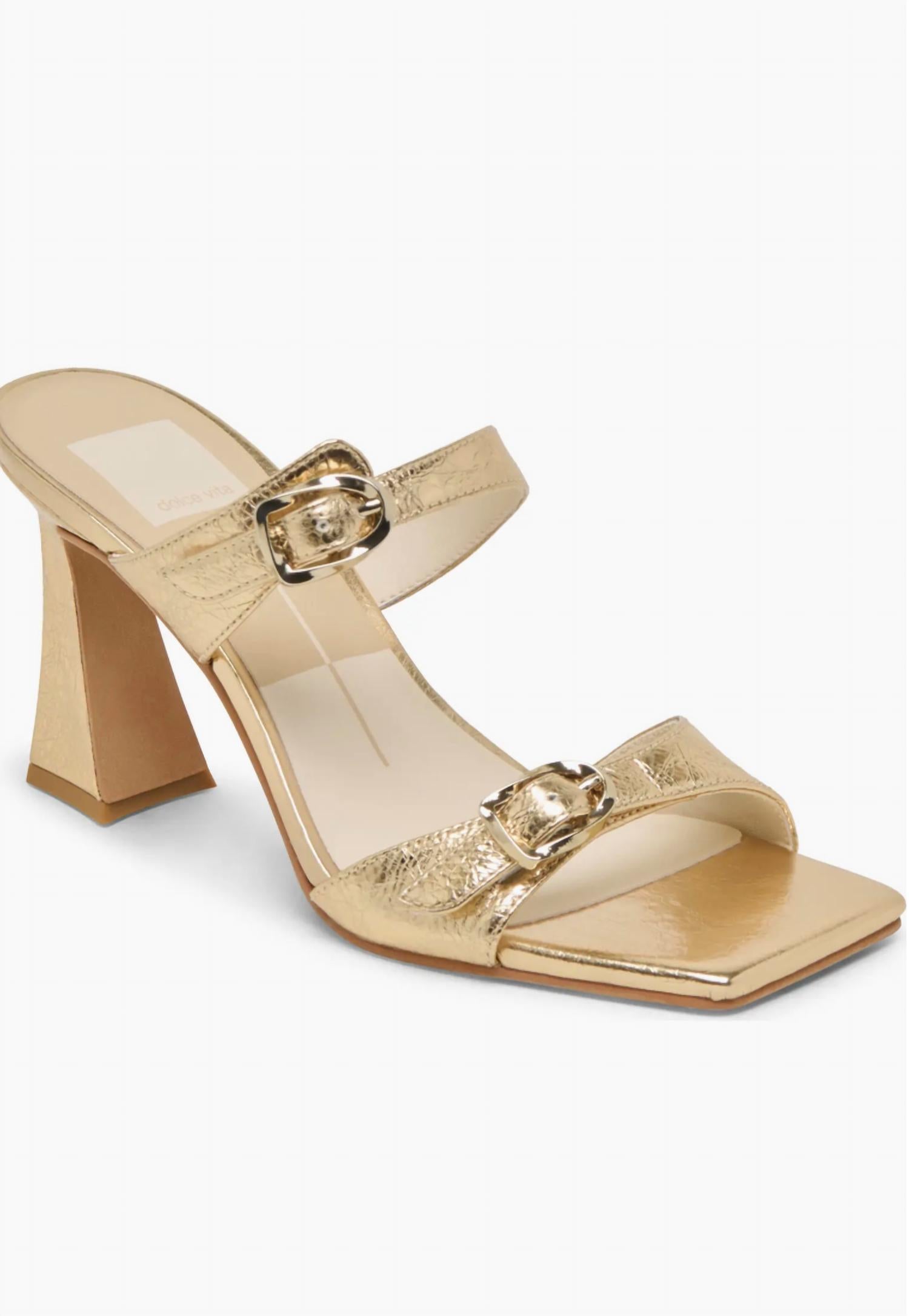 Dolce Vita Women's Narcia Slide Sandal in gold - women's sandal