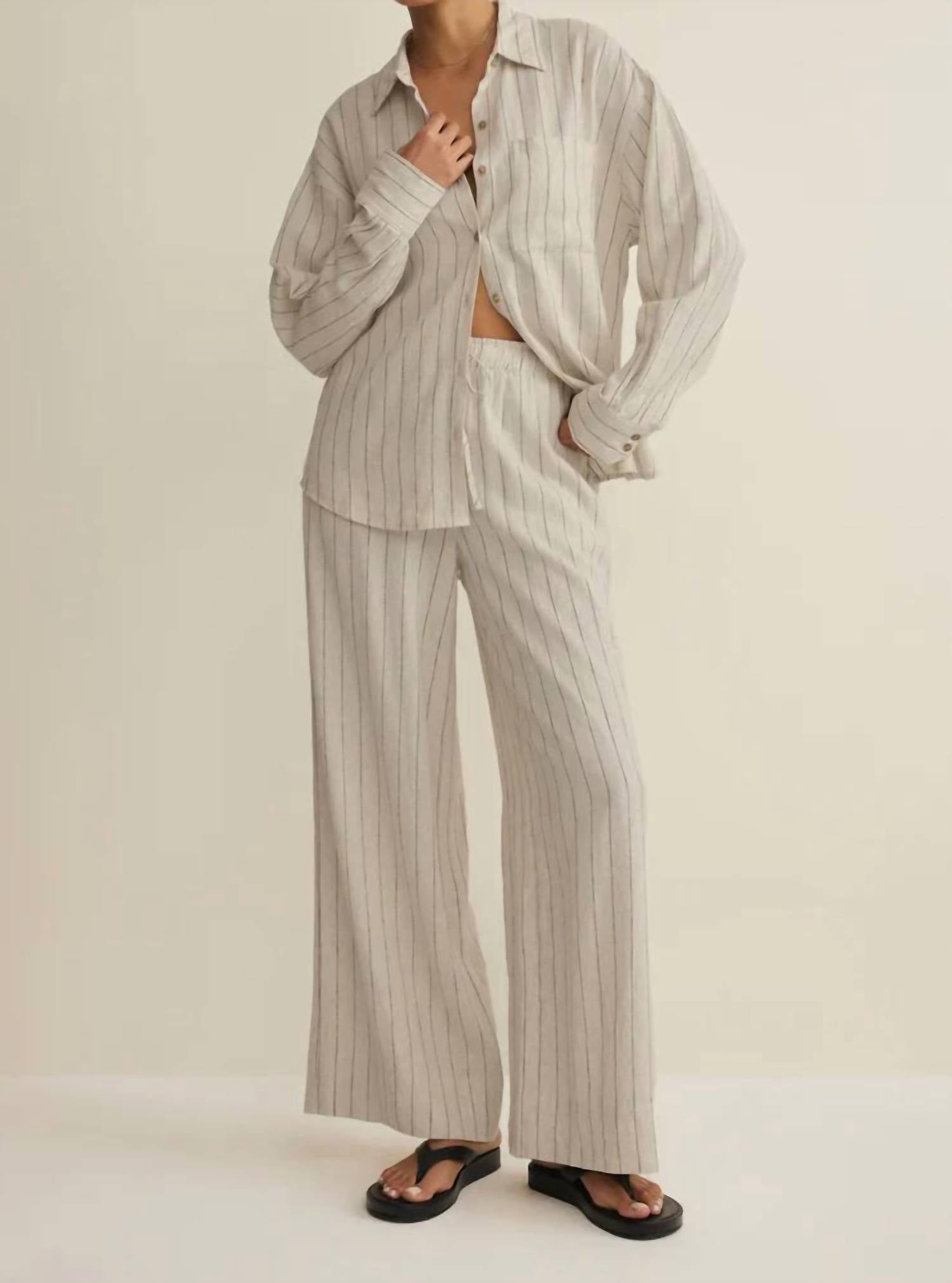 Z Supply - Henri Striped Linen Wide Leg Pants