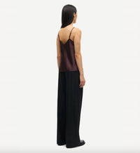 SAMSOE Women's Sasharon Top in fudge - women's shirt - detail view