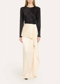 Heirlome - Mila Draped Silk Maxi Skirt